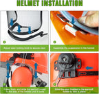 Chainsaw Helmet with Face and Ear Muffs, Forestry Safety Helmet for Mowing, Trimming, Yard Work, Landscaping, Construction and Weed Whacking