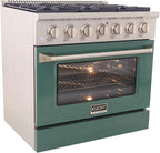 Kucht KNG361/LP-G Gas Range, Green