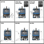 AZZUNO Aluminum 250Amp MIG Welder,6 in 1 Gas MIG/Gasless Flux Core/Stick/Lift TIG/Spot Welding/Spool Gun Compatible Welding Machine 110V/220V Large LED Display Multi Process Welder