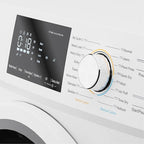 KoolMore FLD-5CWHP Electric Ventless Heat Pump Dryer, 4.4 Cu. Ft, for Small Home or Apartment, Stackable Unit, Wrinkle Prevention with Sensor Technology, 16 Drying Cycles [240V], Medium (24"), White