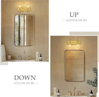 Emliviar 2-Light Brushed Gold Vanity Light, Modern Farmhouse Bathroom Light Fixture, Indoor Wall Sconce Lighting for Bedroom Entryway, YCE237B-2W BG