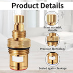 Brass KSRPL3200CC Cold and Brass KSRPL3200HC Hot Faucet Cartridge Replacement for CC Basin Faucet. This set includes ceramic cartridges in 2-1/8" length, designed for cold and hot water applications