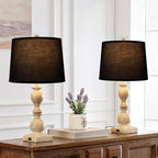 Lamp Shades Set of 2 - Drum Lampshades 11.4" x 12.9" x 9.8" Inches, Fabric Medium Replacement Lampshades for Table Lamp, Floor Lamp, Assembly Required, Spider,Linen