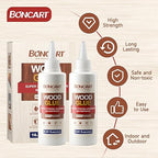 Wood Glue, 8.45fl.oz Super Strong Adhesion Wood Glue for Furniture Heavy Duty, Clear After Drying, Waterproof, for Woodworking, Crafts, Repair, Furniture Assembly (2 Pack)