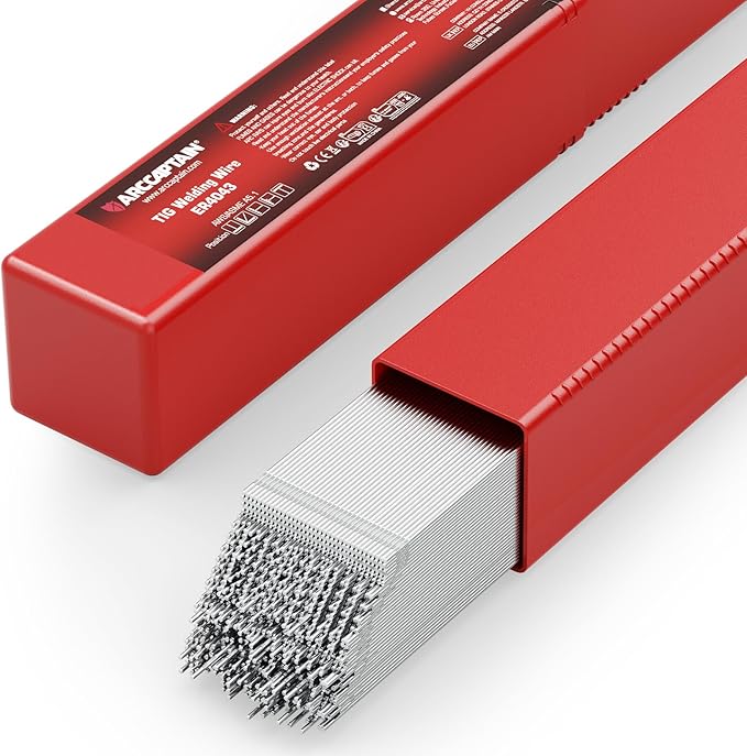 ARCCAPTAIN Aluminum TIG Welding Rod ER4043, Welding Wire Filler Rod, 1/16" X 16", 5LB