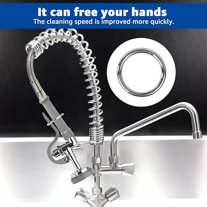 for T&S Brass B-0107 Pre-Rinse Spray Valve for Commercial Kitchens | 1.15 GPM flow rate | Compatible with T&S Brass Parts and Faucets