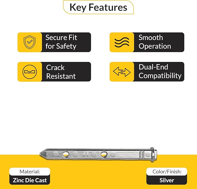 Brixwell Pivot Bar Window Replacement Part,Zinc Die Cast Construction, 3-3/16" Length, 9/32" Width, Crack Resistant, Dual End Compatibility for Tilt Window Repairs-Pack of 5