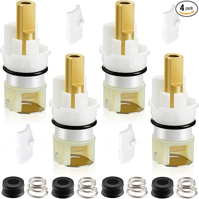 Honoson 4 Pack RP25513 Faucet Stem Replacement for Faucet Repair Kit with RP24096 Cartridge RP4993 Seat and Spring for Kitchen Home Cartridge Replacement