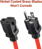 Clear Power 16 Gauge 3Prong Cords (16/3-3PRONG Grounded Plug, Orange, 50 ft)