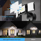Olafus 60W Flood Lights Dusk to Dawn Outdoor Lighting, IP65 Waterproof LED Security Light with Photocell, 6000LM Dusk Dawn Outside Light, 6500K Black Exterior Floodlight for Yard Garden Porch