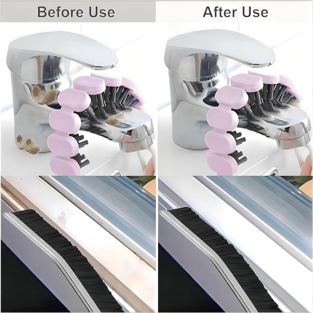 Crevice Cleaning Brush Hard Bristle Grout Brush Scrub Brush Toilet Brush Cleaning Tools Cleaning Supplies for Household Use Bathroom Kitchen 3 Pcs (Black&Pink)