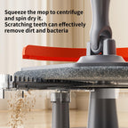 Spin Mop and Bucket with Separate Dirty and Clean Water,360° Spin Mop and Bucket System with Widening Foldable Handle,6 Replaceable Mop Pads,Square Mop for Floor Hardwood Tile Marble Wall Cleaning