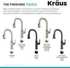 KRAUS Allyn Industrial Pull-Down Single Handle Kitchen Faucet in Matte Black, KPF-4102MB