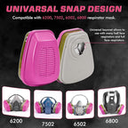 10 Pairs 60926 Filters, Respirator Filter 60926 Cartridges Against Organic Vapor, Acid Gases, Ammonia Methylamine, Formaldehyde Used in 6200 6502 6800 Series Respirator Mask