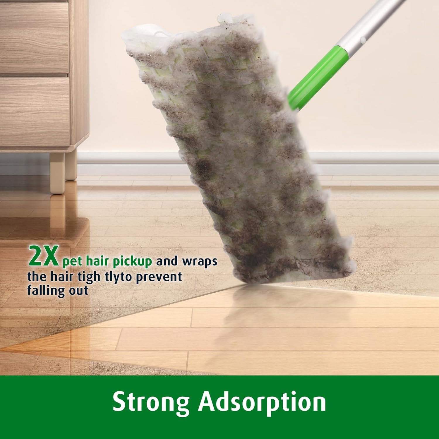 AIR U+ Dry Mop Pads for Swiffer Sweep and Mop, Heavy Duty Pet Dry Sweeper Refills, Sweeping Cloths for Cleaning Hardwood Floor Dust and Hair, Disposable, Unscented, 30 Count