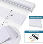 SmartWings Motorized Zebra Shades Work with HomeKit, Alexa, Google Home, 60% Blackout Light Filtering Day Night Sheer Blinds, Privacy Light Control, for Home/Office, Customized, White