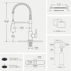 APPASO Touchless Kitchen Faucet, 3 Modes Smart Motion Sensor Kitchen Faucet with Pull Down Sprayer, Brushed Nickel Activated Faucet for Kitchen Sink with Soap Dispenser
