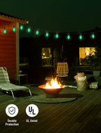 25 Pack C9 Christmas Green LED Light Bulb,Vintage Plastic C9 Ceramic Replacement Bulbs Watterproof C9/E17 Intermediate Base 0.6 Watt Great for Night Lights Christmas Patio String Lights