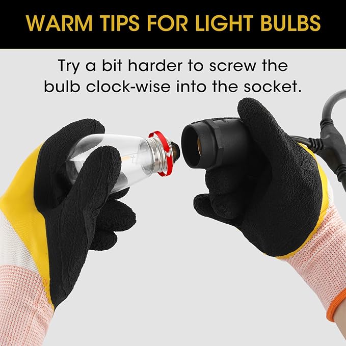 Meconard 24-Pack LED 1W String Light Bulbs, S14 Plastic Shatterproof Edison Vintage Style Replacement 1 Watt Outdoor Light Bulbs 2200K, Waterproof, Warm White Equivalent to 11w, E26 Base