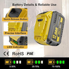 2Packs 12.0Ah Replacement for Dewalt 20V 60V Battery Compatible with Dewalt 20V/60V Battery DCB609 DCB606 DCB612 Series Power Tools (Yellow)