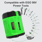 5000mAh Replacement EGO Battery 56V,Compatible with EGO 56Volt Lithium Batteries BA5600T BA4200T BA3360T BA2800T & EGO Power+ Cordless Tools