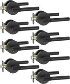 Asidrama 8 Pack Privacy Door Handles with Lock, Black Door Handles Interior for Bedroom or Bathroom, Heavy Duty Door Lever with Reversible Interior Door Handle for Left Right Sided Doors