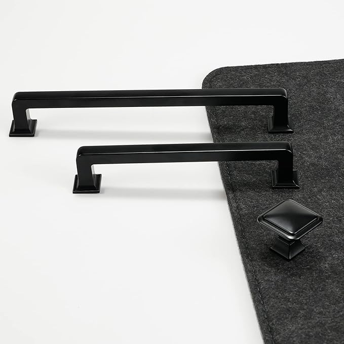COTYKILEY 10 Pack 7 Inch(177mm) Matte Black Kitchen Cabinet Handles Cabinet Pulls Cabinet Door Handles Kitchen Cabinet Hardware Cupboard Drawer Pulls Dresser Handles