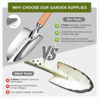 Kynup Gardening Tools, Garden Tools Set-9 Piece, Gardening Tool Kit with Cultivators, Ideal Garden Hand Tool Gifts for Women, Thickened Stainless Steel, Rust-Proof, Gardening Supplies, Garden Stuff