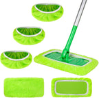 3 Pack Reusable Microfiber Mop Pads for Swiffer Sweeper Mop, Wet & Dry Use, Compatible with 10-12 Inch Flat Mops, Washable, Fits All Types of Floors