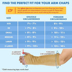 Arm Chaps Leather Protective Sleeves Arm Guard - Prevent Cuts, Scratches & Bruises - Genuine Cowhide - Ideal for Gardening & Construction - Left & Right Form-Fitting. Tan (1 Pair/Medium).