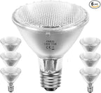 75W Par30 Halogen Flood Light Bulbs 120V,Par30 Long Neck Halogen Bulbs E26 Base,Dimmable 2700K Warm White Halogen Light Bulb 6 Pack for 5-6in Recessed/Ceiling Cans/Accent/Tracking Lighting