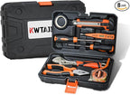 Home Repair Partner Home Hand Tool Kit And Portable Toolbox Include Wrench,Utility Knife,Screwdriver.Multi Functional Home Tool Set For House,Garage,College Dorm And Office Covering Multiple Scenarios