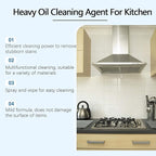 Greasy Dirt Clean Spray, Degreaser Cleaner Heavy Duty, Kitchen Cleaner, All Purpose Stain Removal Cleaners, Oven And Grill Cleaners Clean Up Kitchen Oil Stains(1, pcs-120ml)