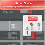 Marsflex Generator Interlock Kit for Square D QO or Homeline 150 or 200 Amp Panels, 1 3/8 Inches Spacing Between Main and Generator Breaker, Professional and Safe Interlock Kit, Easy Installation