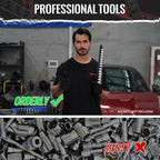 Magnetic Socket Organizer, 9-Piece Heavty Duty Aluminum Socket Holder, Socket Rail for Tool Box, Premium Quality 360° Swivel Socket Rack Kit with 120 Clips for 1/2, 3/8, 1/4-Inch(Multicolors)