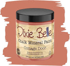 Dixie Belle Paint Company Chalk Finish Furniture Paint - Cottage Door (8oz) - Matte Dusty Coral Chic Chalk Mineral DIY Furniture Paint