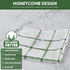 Nialnant 8 Pack Dish Cloths for Washing Dishes, 100% Cotton Reusable Cleaning Rag, Quick Drying Dish Towels for Kitchen,12x12 Inches,Green Plaid