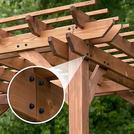 #14 x 6 Wood Structural Screws 50 Pack Hex Head Lag Screws, Rust Resistant Timber Screws for Timber/Log/Landscaping Wood