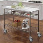 MySit 5 Inches Prep Table Wheels Set of 4, Expanding Stem Casters with Side Brake Fit 7/8", 1", 1-1/8", 1-1/4", 1-3/8"ID Tube Pipe Legs for Stainless Steel Kitchen Cart, Wire Shelving Racks