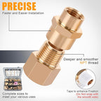 156PCS Brass Pipe Fittings Assortment Kit 1/8" 1/4" 3/8" 1/2" 3/4" NPT Adapter,Reducer Bushing, Hex Nipple, Reducing Hex Coupling,Hex Head Plugs,Street Elbow,Street Tee,Socket Plug