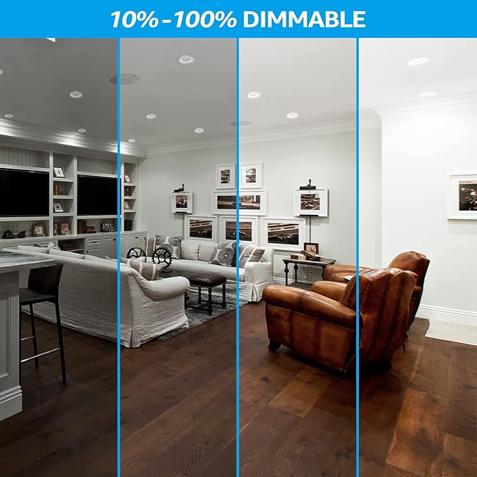 TORCHSTAR 8-Pack 5CCT 4 Inch LED Recessed Lighting Retrofit Downlight, Aluminum Anti-Glare Deep Baffle Trim, 800LM 10W=100W, CRI90 Dimmable Remodel Can Lights, JA8 ETL, 2700K3000K3500K4000K5000K