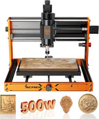 ACMER CNC Router Machine 500W, 3018 Engraver for Wood/Metal/Acrylic Cutting Milling 11.8"x7", ±0.025mm Precision ER11 Chuck, ESP32 Control, Compatible with Candle/Easel,Ascarva 3S