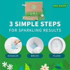 Natural Toilet Bowl Cleaner Strips, Eco-friendly, Non-toxic, Septic Safe, Removes Odors & Stains, Plastic-free, Natural Toilet Bowl Cleaner for Quick and Easy Cleaning, Toilet Fresheners (60 count)