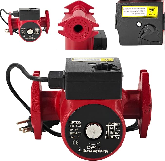 UPS26-99FC, 52722512 115V 1/6HP Water Circulator Pump Boiler Pump Used for Radiant Heating, Hydronic Heating, Fan Coil Heating, Solar and Other System Types