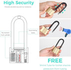 US-81/40L-2P Long Shackle Keyed Padlock (Keyed Alike, Waterproof, Solid Brass Lock) for Sheds, Storage Unit, School, Gym Locker, Fence, Toolbox, Hasp, Storage- 1-9/16 in. (40 mm L) *2