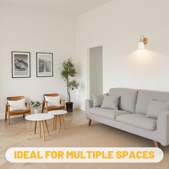 Gold Wall Sconces Vintage Bathroom Vanity Light Fixtures Frosted Milk Glass & Brass Base Indoor Wall Mount Light for Living Room,Bedroom, Bathroom, Mirror, Hallway, Stairway (Bulb not Included)