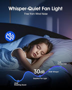 42 Inch Black Ceiling Fan with Light Flush Mountand Remote Control,Dimmable 3 Color Temperatures LED Ceiling Fan,6 Speeds Reversible DC Motor,5 Blades Modern Ceiling Fans for Indoor or Covered Outdoor