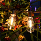 Abeja 10 Pack LED Edison Light Bulbs, ST40 Clear Replacement Bulb 0.6W fits E17 C9 Screw Base, Vintage Dimmable Shatterproof Bulbs for Outdoor Patio ST40 String Lights, Warm White