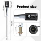 PATIKIL Candelabra Base Lamp Holder Light Socket, 6pcs UL Listed Keyless E12 Bulb Socket with 9.8" Wire Leads for E12 Incandescent LED Light Bulbs, 3.1" Tall