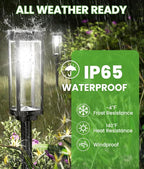 Bright Solar Pathway Lights, 4 Pack Solar Lights Outdoor Waterproof IP65, Long Lasting Outdoor Light for Yard Garden Walkway Landscape Lawn Patio